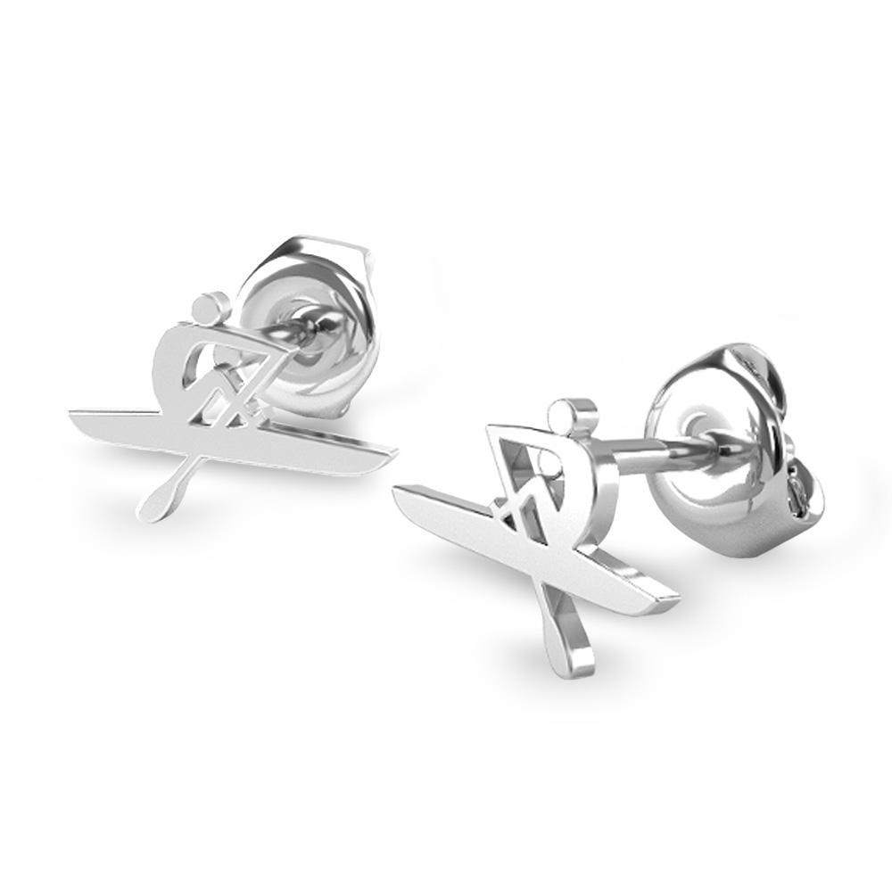 Rowing Oarsman Stud Earrings