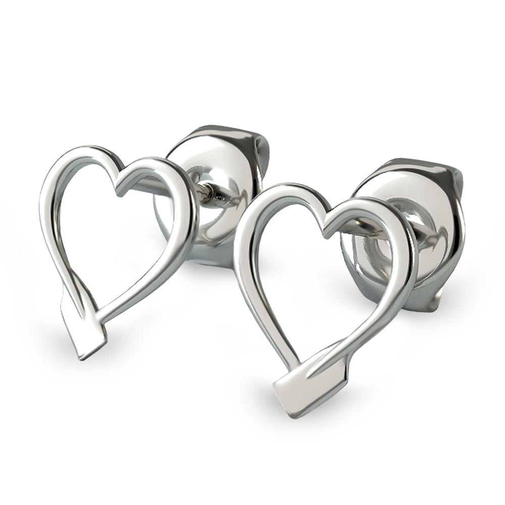 Rowing Heart Stud Earrings